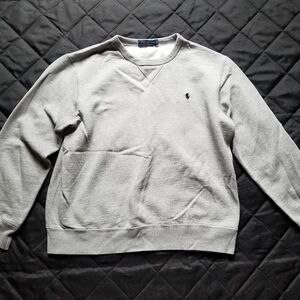 Polo RL crewneck sweatshirt.  Mens XL  Gray heathered.